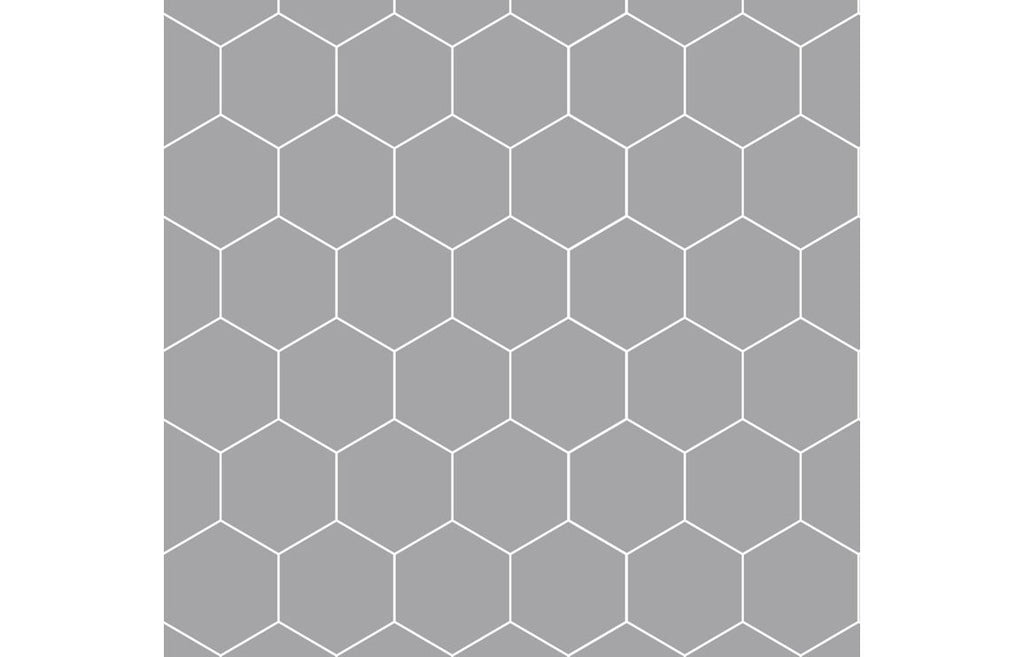DIWW0172 - Fibo Urban - Medium Grey (Hexagonal) - Single image