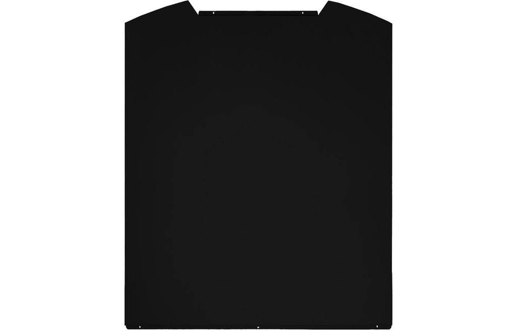 LES101 - Prima LES101 60cm Curved Glass Glass Splashback - Ebony Black image
