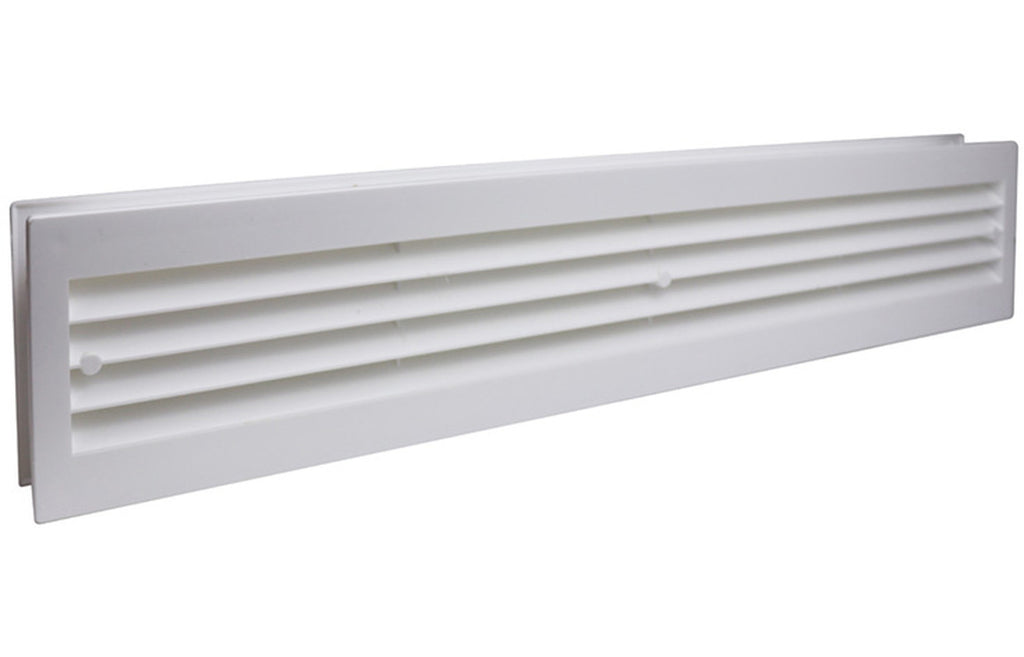 LMN080 - Manrose 204 x 60mm Slimline Airbrick Horizontal Louvre - White image
