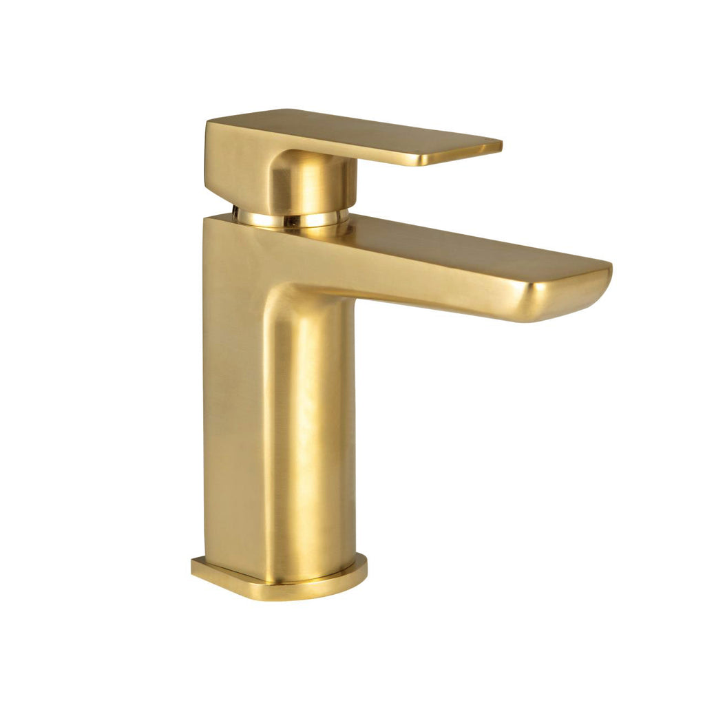 SWBR032 - Hazeley PVD Coated Mini Mono Basin Mixer w/ Pop Up Waste - Brushed Brass image
