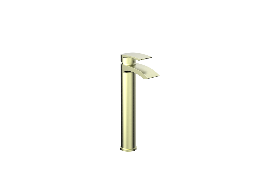 SWBR061 - Linford PVD Coated Tall Mono Basin Mixer w/ Pop Up Waste - Brushed Brass image