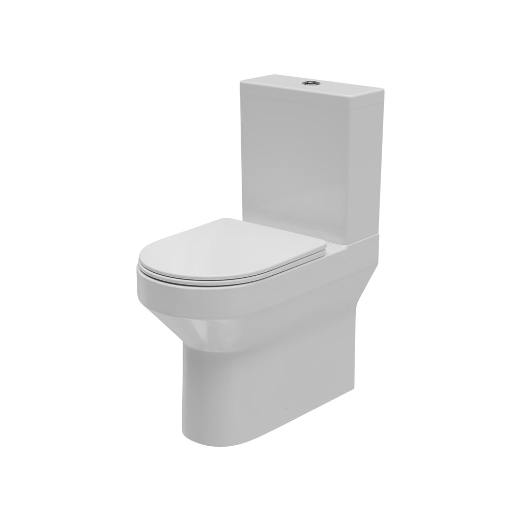 SWCE013 - Howe Round 420mm x 645mm x 370mm Rimless Close Coupled Closed Back WC Pan - White image