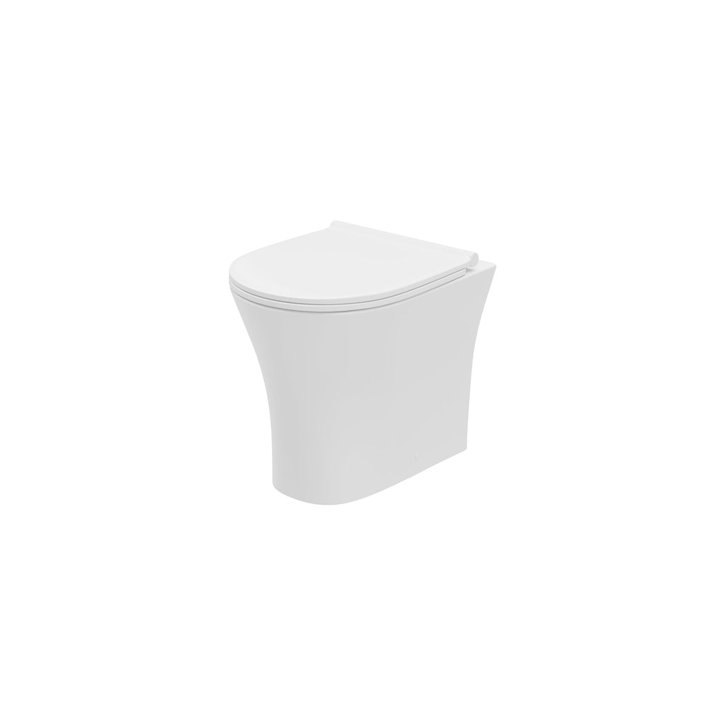 SWCE023 - Willen Rimless 400mm x 465mm x 350mm Back To Wall WC Pan - White image