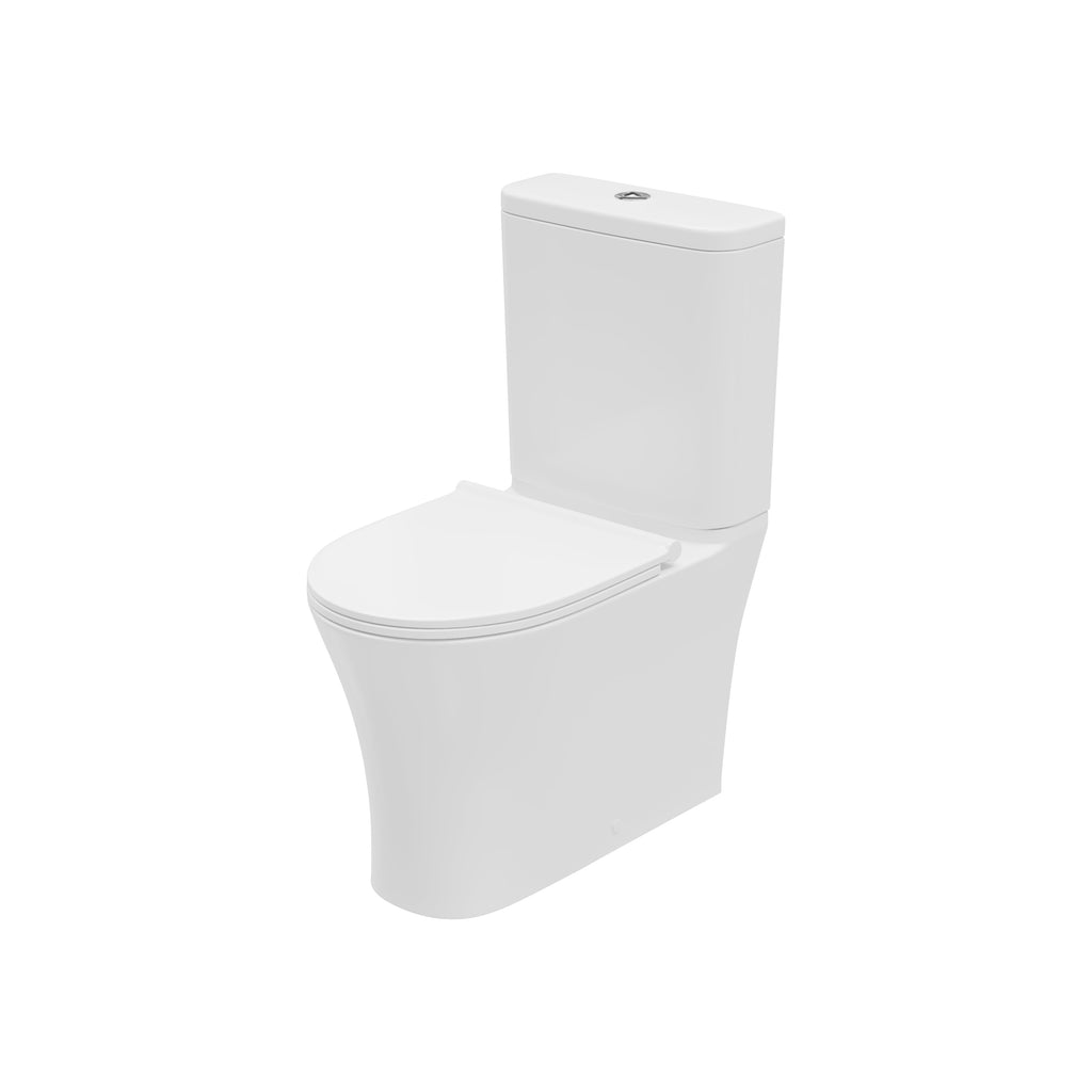 SWCE024 - Willen Rimless 400mm x 600mm x 355mm Close Coupled Closed Back WC Pan - White image