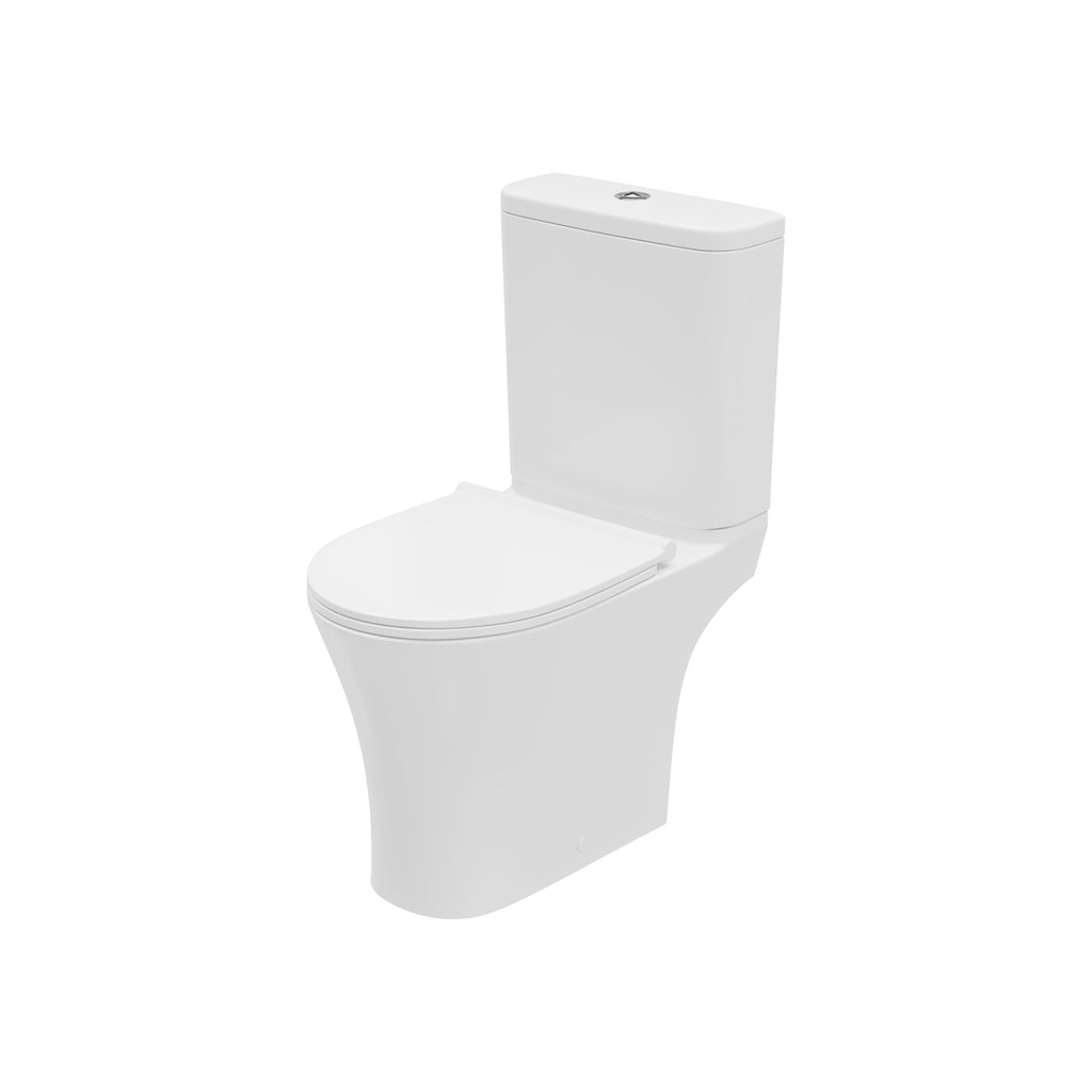 SWCE025 - Willen Rimless 400mm x 600mm x 355mm Close Coupled Open Back WC Pan - White image