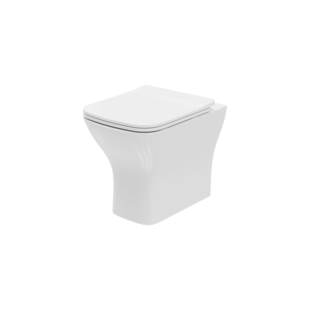 SWCE035 - Lodge  Square 400mm x 500mm x 360mm Back To Wall WC Pan - White image