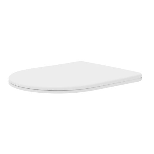 SWCE049 - Howe D Shape Smooth Sandwich Soft Close Seat - White image