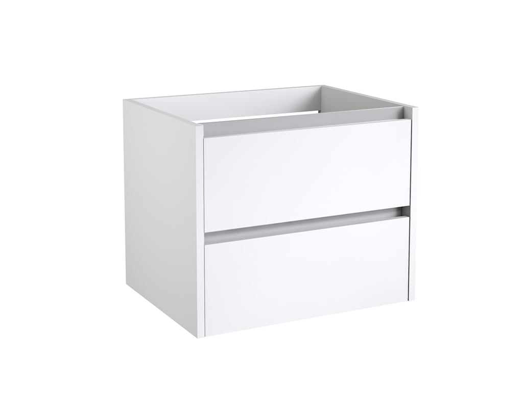 SWFU014 - Glebe 590mm x 500mm x 455mm 2 Drawer Wall Mounted Vanity Unit - Matt White image