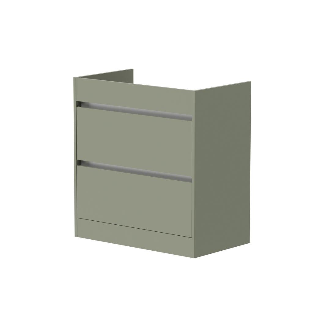 SWFU028 - Glebe 790mm x 830mm x 455mm 2 Drawer Floorstanding Vanity Unit - Savannah Green image
