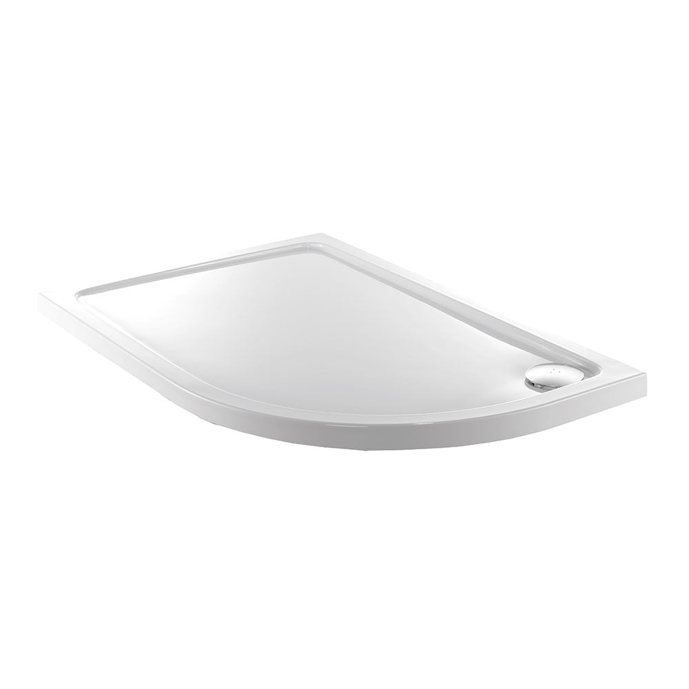 SWTY064 - Stony 1200mm x 800mm Quadrant Right Handed Anti-Slip Shower Tray - 550mm Radius - White image