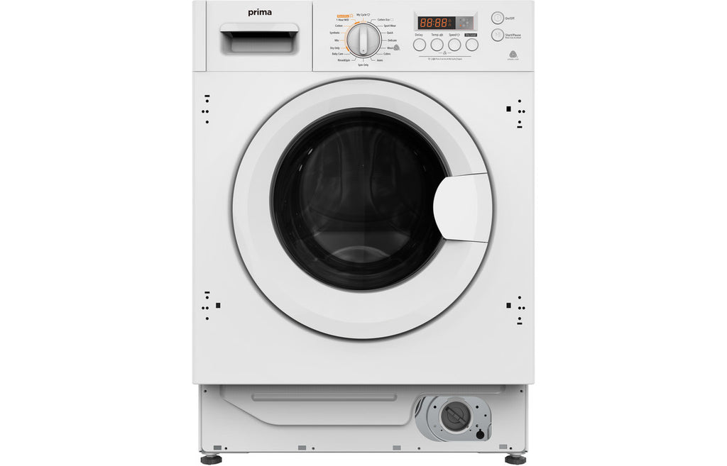 PRLD375 - Prima PRLD375 B/I 8kg/6kg 1400rpm Washer Dryer - White image