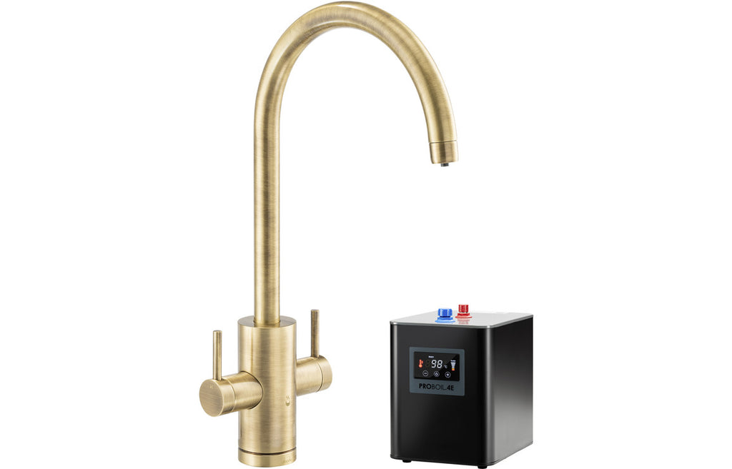 PT1051 - Abode Profile 4 IN 1 Monobloc Tap & Proboil.4E Tank - Antique Brass image