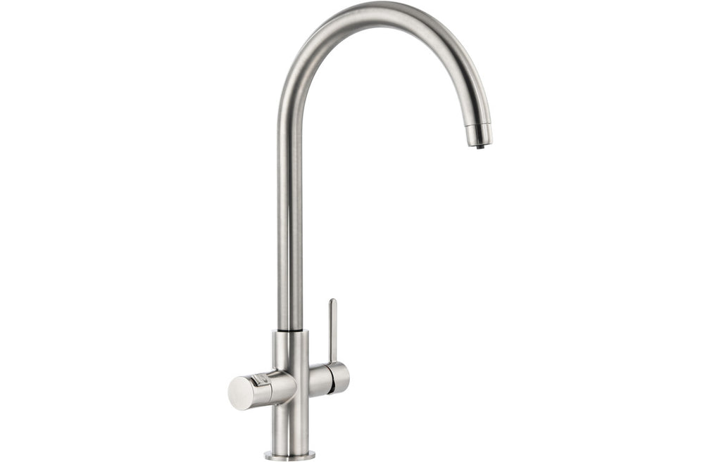 PT1131 - Abode Prothia 3 IN 1 Swan Spout Slimline Monobloc Tap - Brushed Nickel image