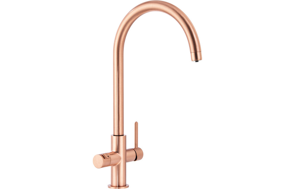 PT1134 - Abode Prothia 3 IN 1 Swan Spout Slimline Monobloc Tap - Urban Copper image