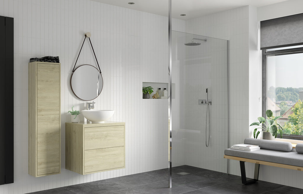 HOTT103397 - Bocca 1200mm Wetroom Panel & Floor-to-Ceiling Pole - Chrome image