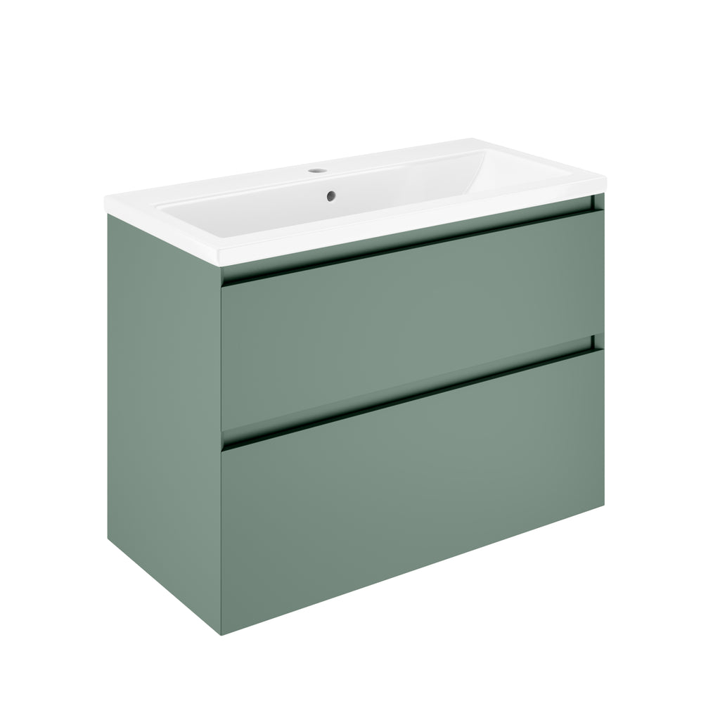 TMZ-105-SG - Mozzano 800 Basin Unit 380mm Depth - Sila Green image