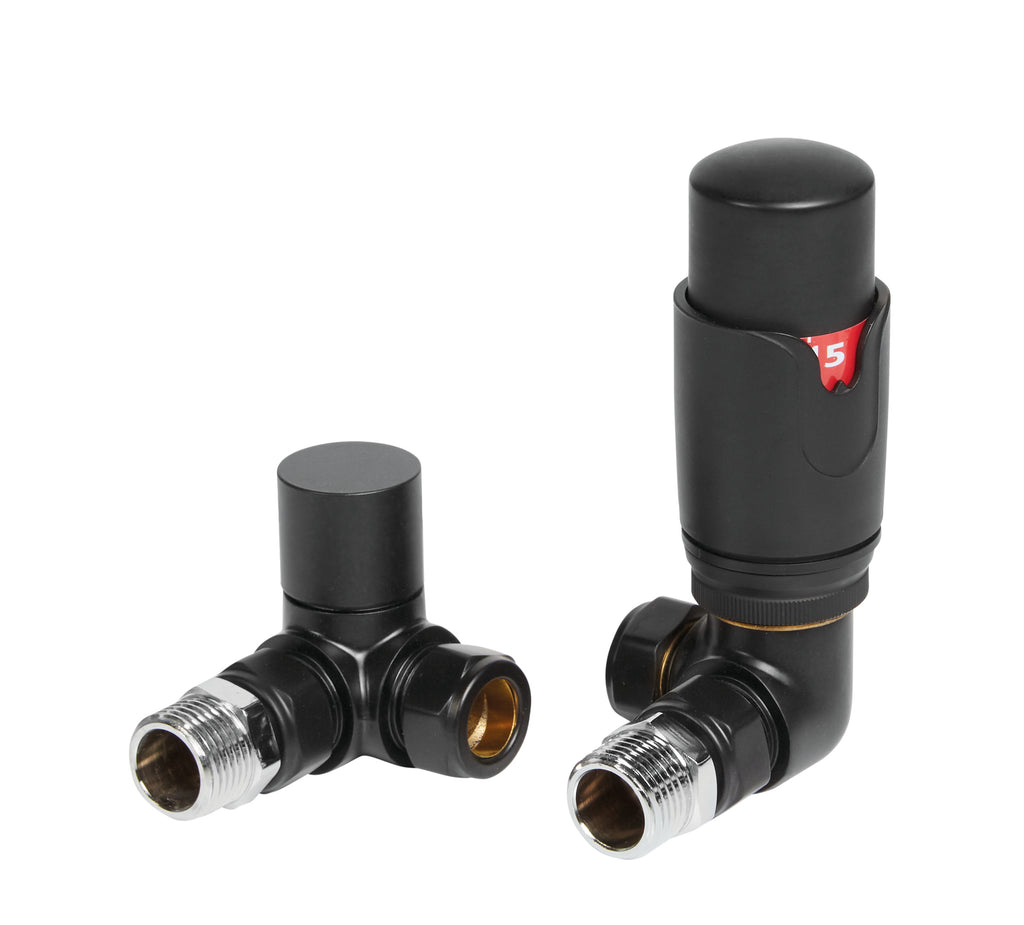 SWRV024 - Swan Thermostatic Corner Valve - Black image