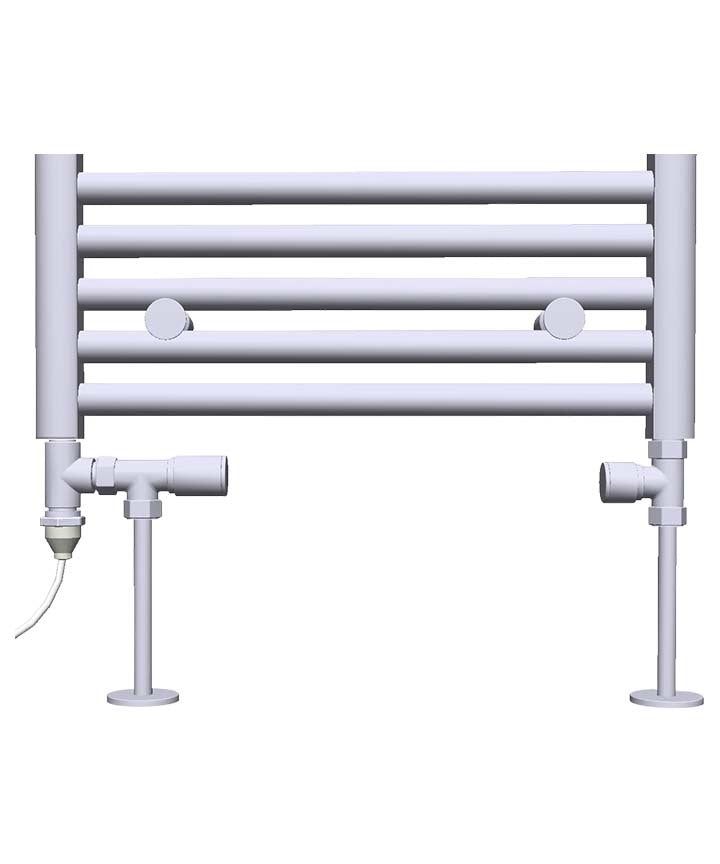 THU-210-CP - Hugo Dual Fuel Valves - Floor Plumbing Connection - Chrome image
