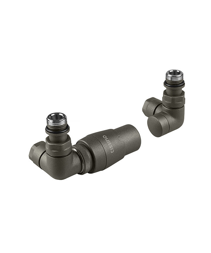 THU-304-AR - Hugo Double Angle Valves including Thermostatic Head - Arabica image