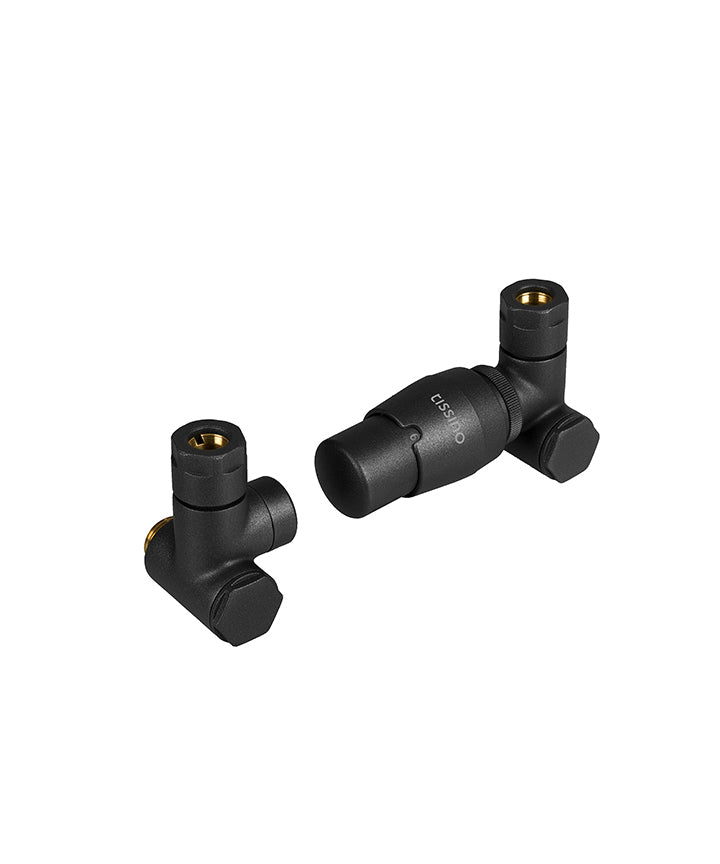 THU-311-AN - Hugo Dual Fuel Valves - Wall Plumbing Connection with Thermostatic Head - Anthracite image
