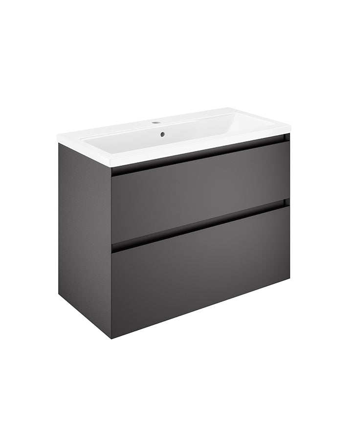 TMZ-105-MG - Mozzano 800 Basin Unit 380mm Depth - Matt Grey image