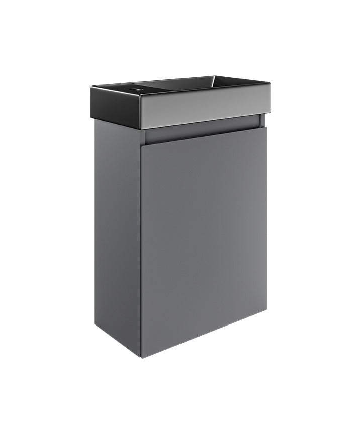 TMZ-301-MG-LH - Mozzano Cloakroom Furniture Unit - Matt Grey Left Hand image