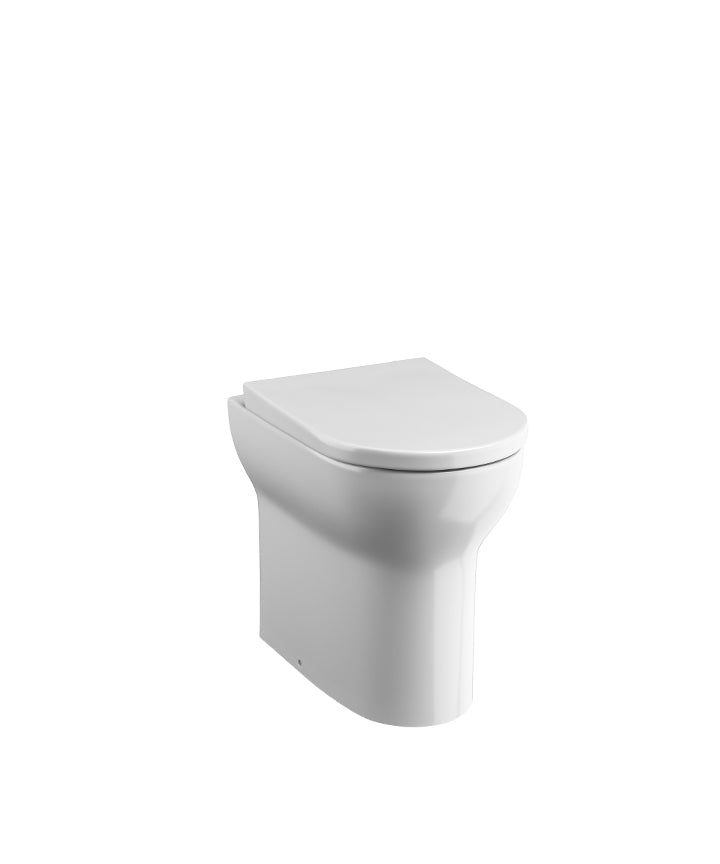 TNE-212-MN - Nerola Rimless Back To Wall Pan Comfort Height and Wrapover Seat - Matt Black image