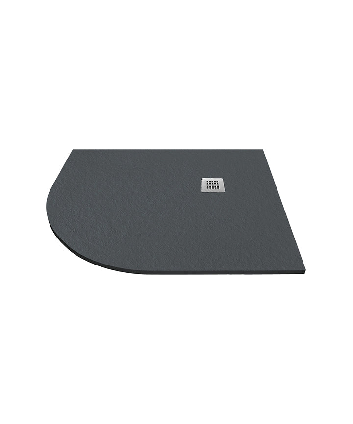TRG-705-RS - Giorgio2 Quadrant Offset Shower Tray Left - Graphite Slate 1200 x 900mm image