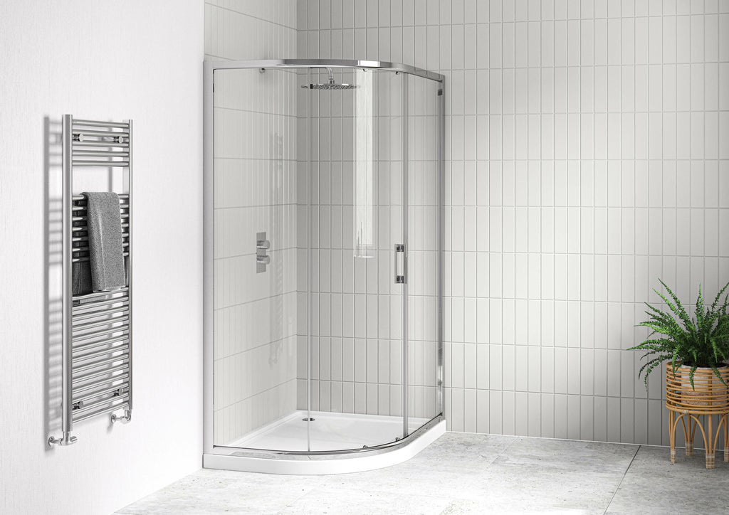 TRV-103-CP - Rivelo single door 1000 x 1000 quad enclosure - Chrome image