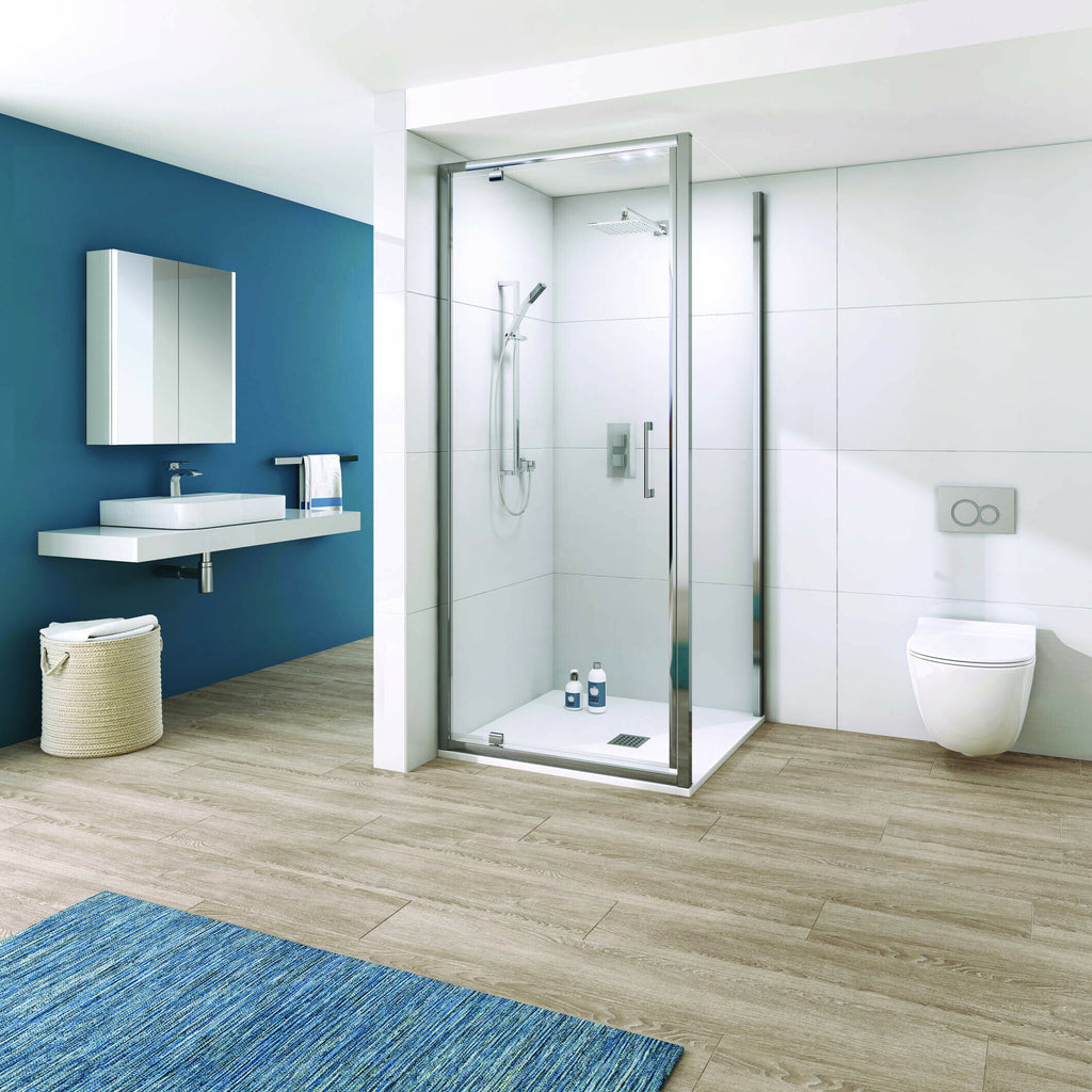 TRV-504-CP - Rivelo 900 pivot shower door - Chome image
