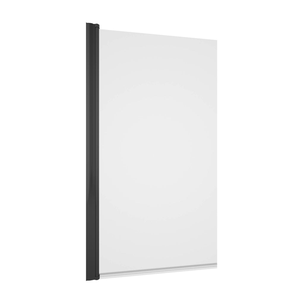 TSI-101-MN - Messina single panel rectangular bath screen - Matt Black image