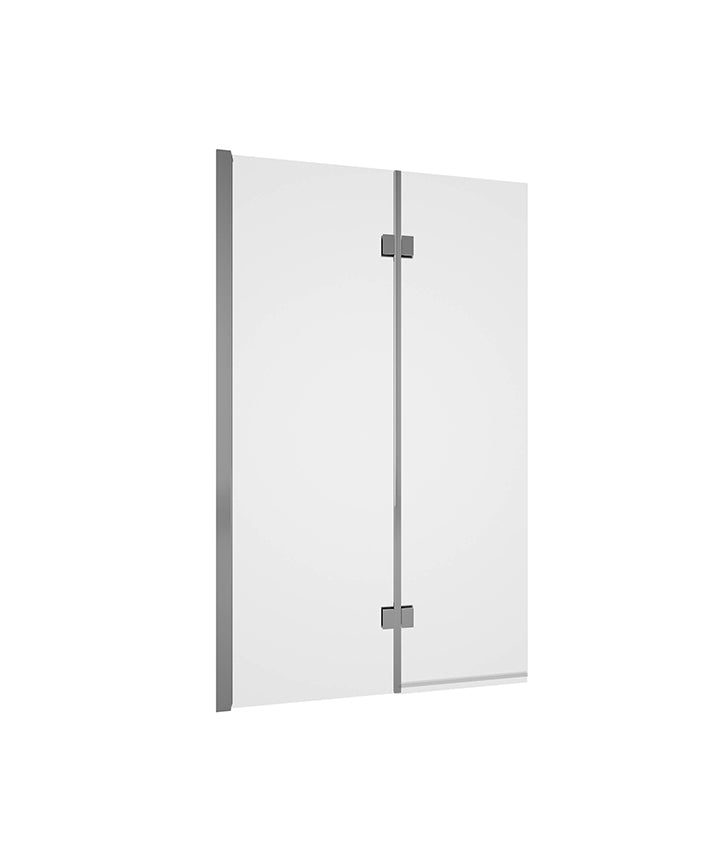 TSI-104-CP - Messina double panel hinged rectangular bath screen - RH - Chrome image