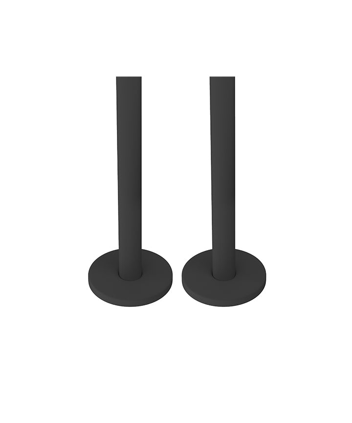 TUN-208-MG - Towel Rail Pair of Pipes & Shrouds - Matt Grey image