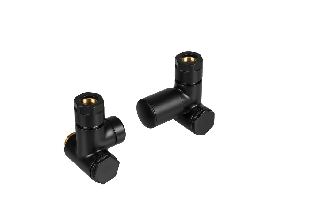 TUN-309-MG - Towel Rail Dual Fuel Valves - Wall Plumbing Connection - Matt Grey image