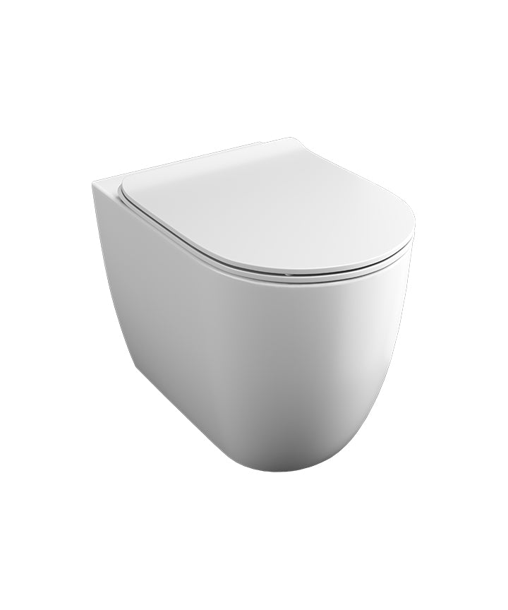 TVL-211-CP - Velino rimless back to wall pan & soft close seat - with Chrome hinges image