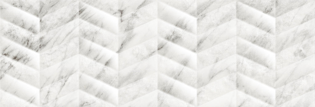 HTS0468 - Trema 400mm x 1200mm x 10.8mm White Mosaic Décor image
