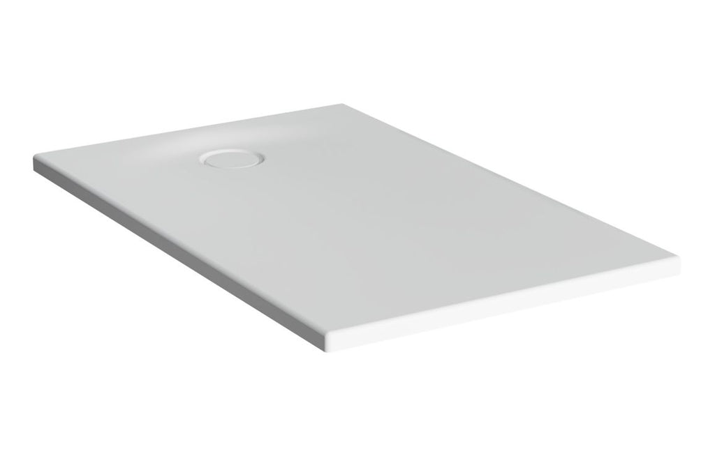 VTET1028 - VitrA Leaf 1000mm x 750mm Rectangular Tray - Matt White image