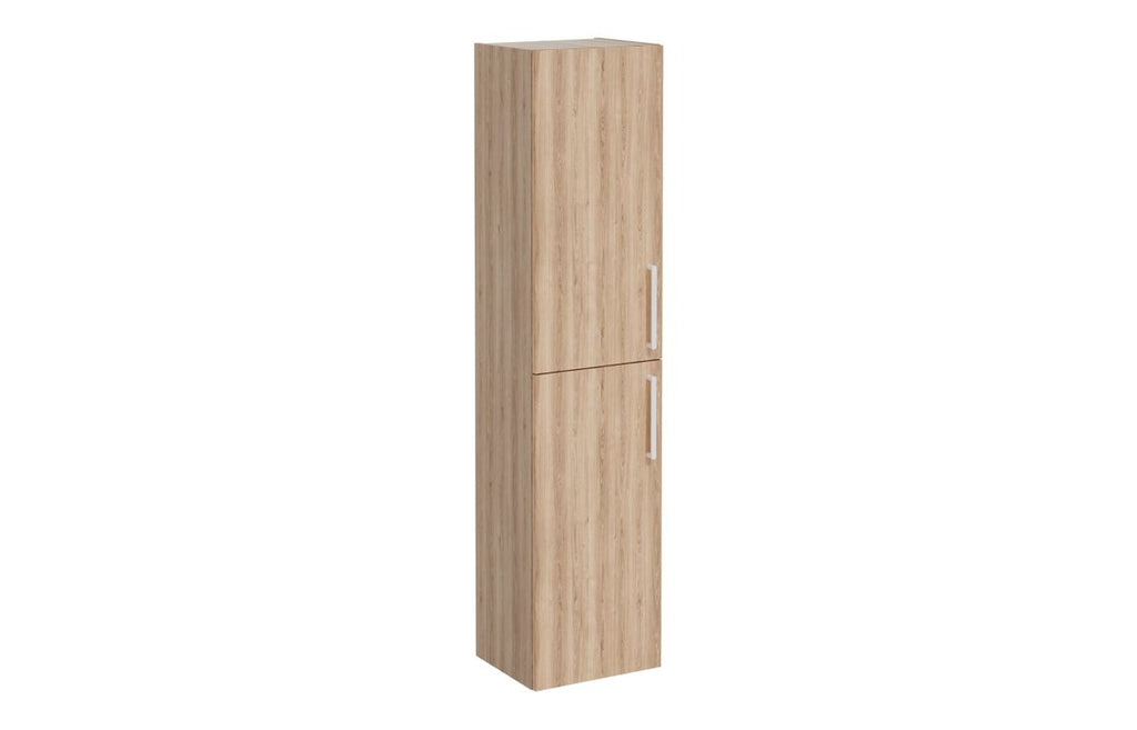 VTFT0312 - VitrA Root Flat 40cm 2 Door Tall Unit (LH Hinge) - Natural Oak image