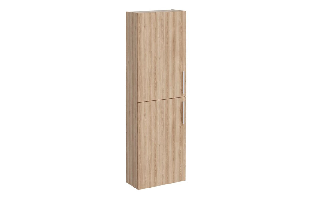 VTFT0370 - VitrA Root Flat 55cm 2 Door Slim Tall Unit (LH Hinge) - Natural Oak image