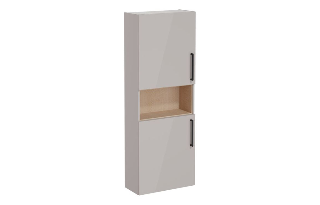 VTFT0356 - VitrA Root Flat 55cm 2 Door Semi-Tall Unit (LH Hinge) - Bright Sahara Beige image