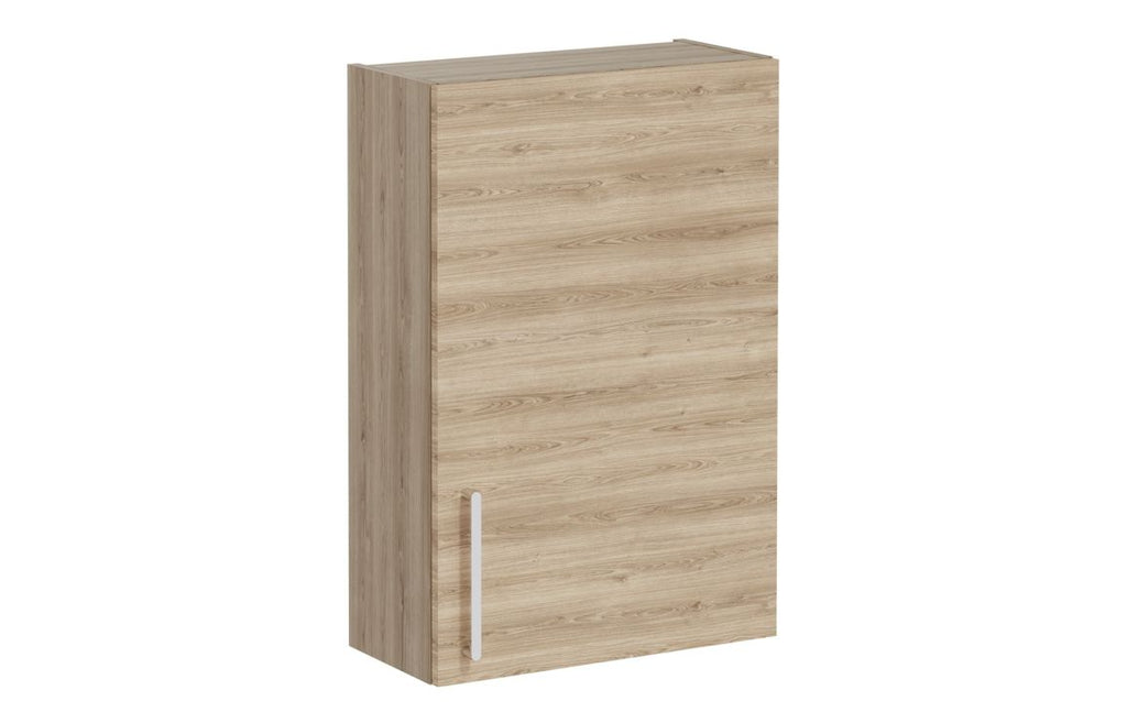VTFT0524 - VitrA Root Flat 60cm 1 Door Upper/Wall Unit (RH Hinge) - Natural Oak image