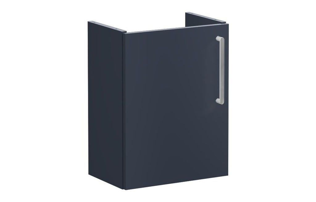 VTFT0778 - VitrA Root Flat 40cm 1 Door Wall Hung Slim Washbasin Unit (LH Hinge) - Matt Dark Blue image
