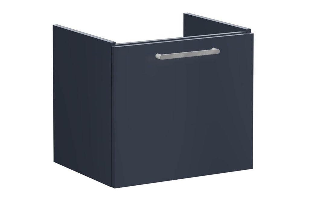 VTFT0772 - VitrA Root Flat 60cm 1 Drawer Washbasin Unit - Matt Dark Blue image