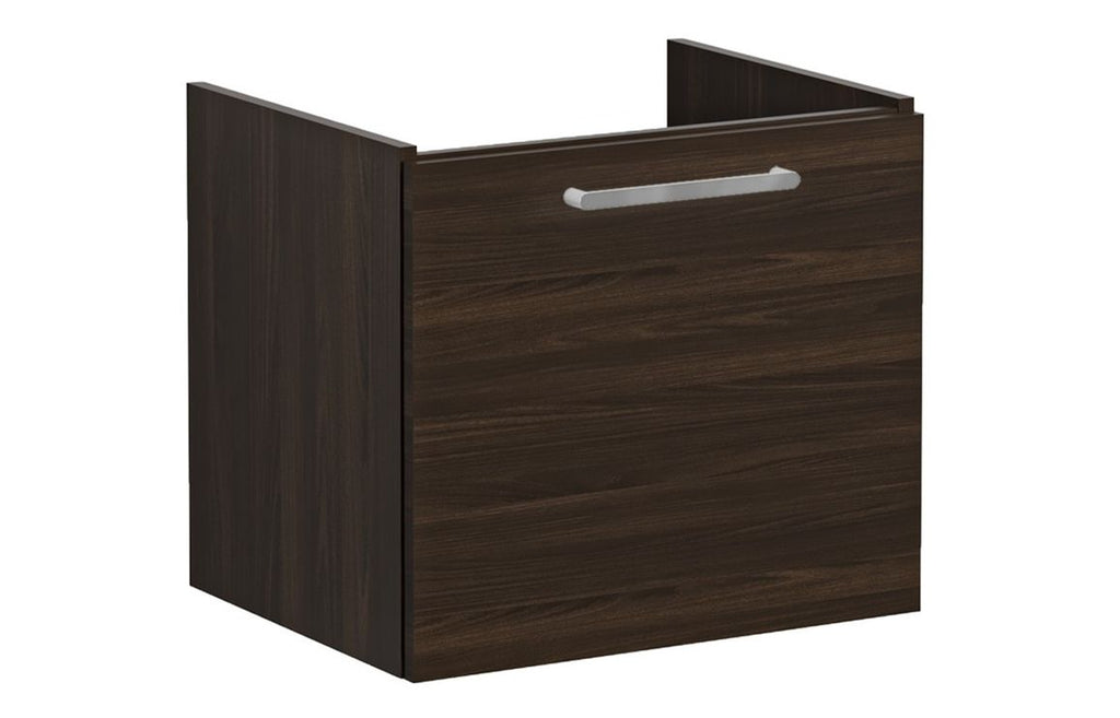 VTFT1422 - VitrA Root Flat 60cm 1 Drawer Washbasin Unit - Walnut image