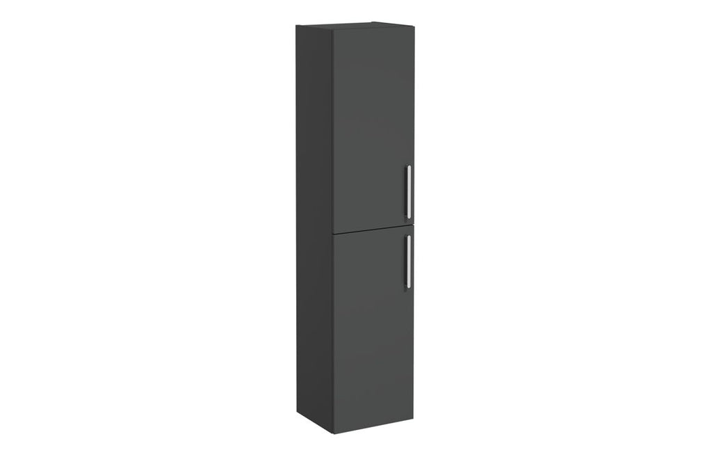 VTFT0310 - VitrA Root Flat 40cm 2 Door Tall Unit (LH Hinge) - Matt Storm Grey image