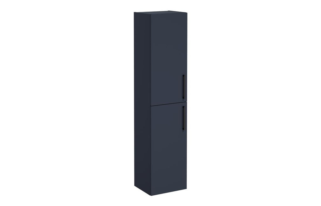 VTFT0220 - VitrA Root Flat 40cm 2 Door Tall Unit (LH Hinge) - Matt Dark Blue image