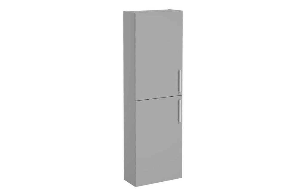 VTFT0558 - VitrA Root Flat 55cm 2 Door Slim Tall Unit (LH Hinge) - Matt Rock Grey image