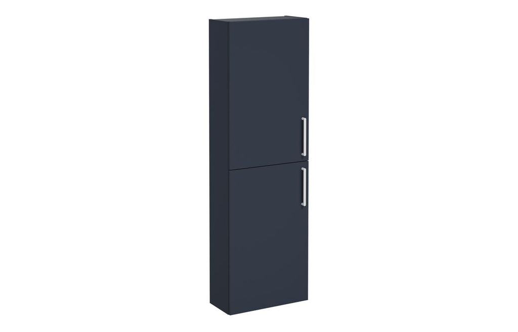 VTFT0530 - VitrA Root Flat 55cm 2 Door Slim Tall Unit (LH Hinge) - Matt Dark Blue image