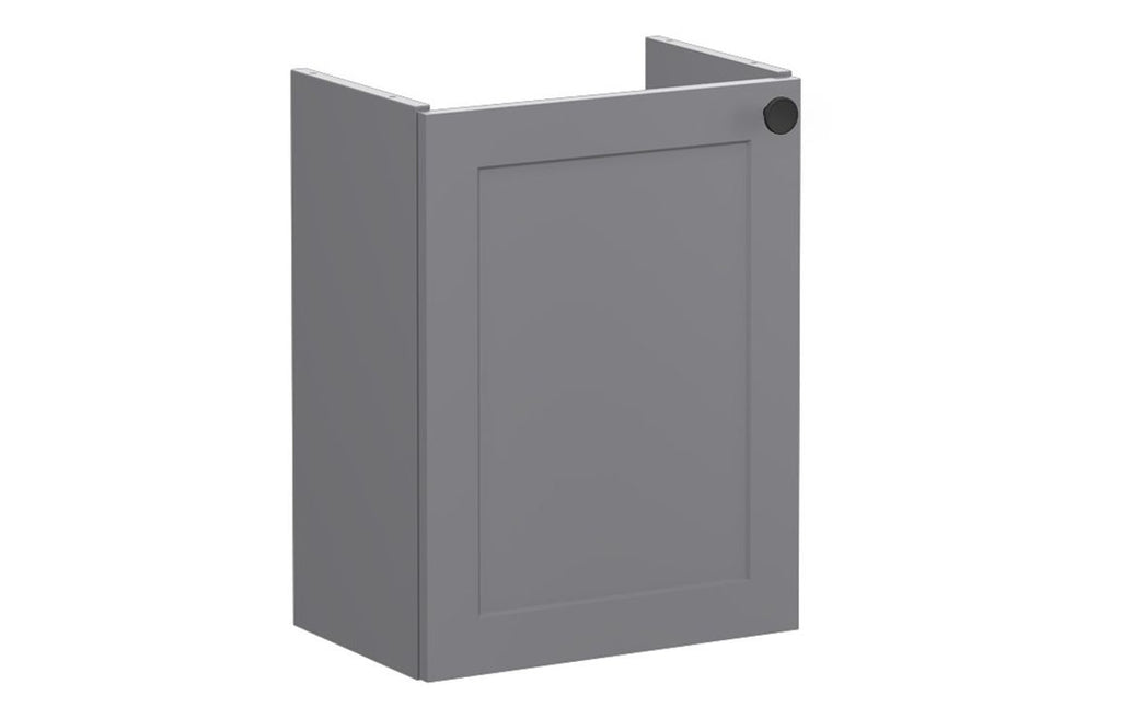 VTFT1582 - VitrA Root Classic 40cm 1 Door Wall Hung Slim Washbasin Unit (LH Hinge) - Matt Grey image