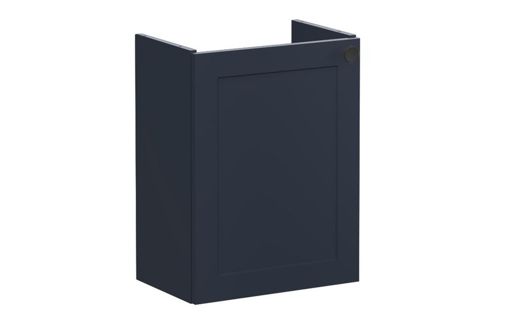 VTFT1530 - VitrA Root Classic 40cm 1 Door Wall Hung Slim Washbasin Unit (LH Hinge) - Matt Dark Blue image
